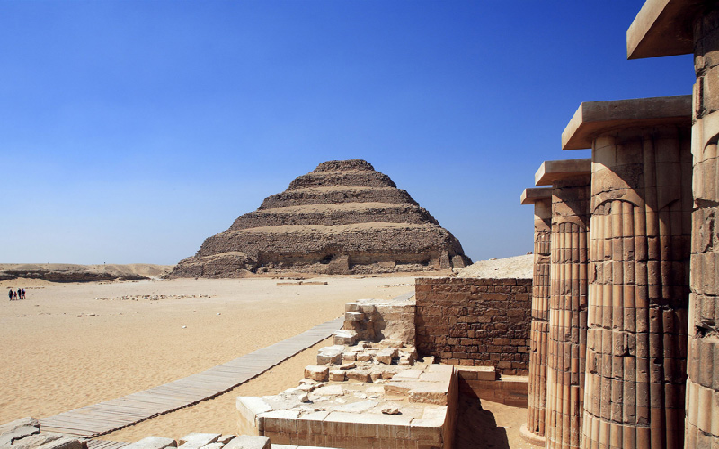 Saqqara step pyramid and Memphis